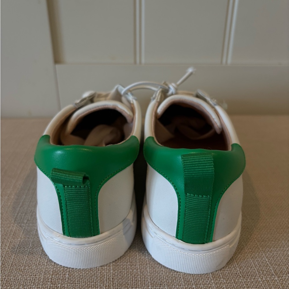 Kate Spade Court Sneakers White & Green Ainsley NWOT size 6B EUR 36.5 - Picture 5 of 9